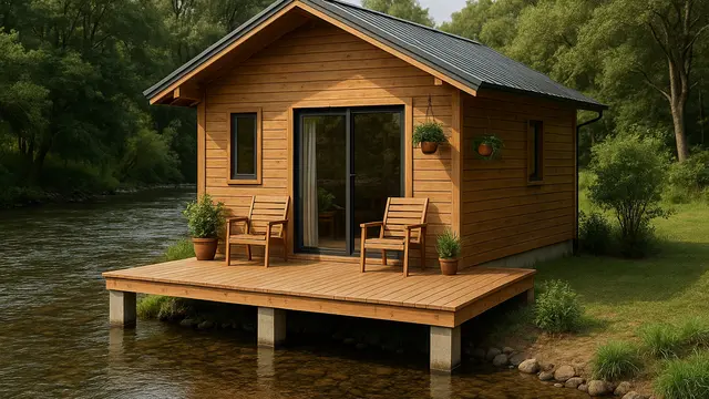 7 Desain Rumah Sederhana tapi Indah di Tepi Sungai, Nyaman dan Menyatu dengan Alam