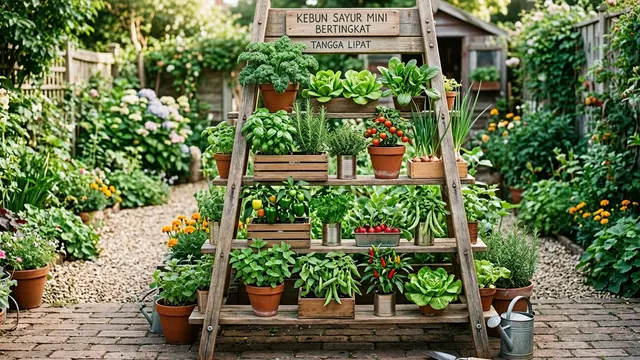 Kebun Vertikal dari Tangga Lipat Rusak, Gemini AI