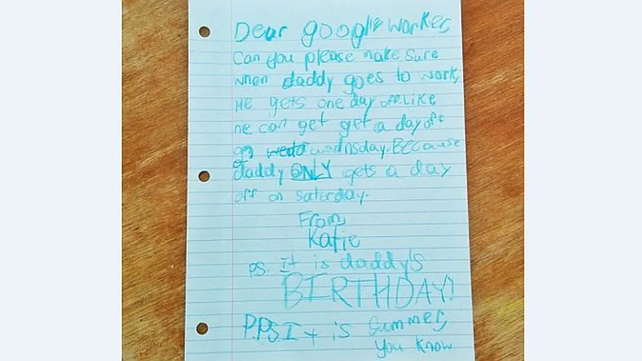 Gadis Kecil Ini Minta Google Berikan Libur untuk Ayahnya