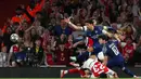 Bertandang ke Stadion Emirates, Paris Saint-Germain (PSG) tampil impresif mengalahkan tuan rumah, Arsenal dengan skor 1-0. (Adrian Dennis/AFP)