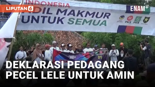 VIDEO: Pedagang Pecel Lele Sejabodetabek Deklarasi Dukung Amin