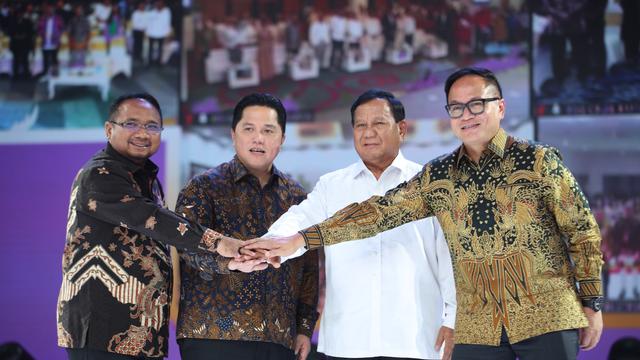 Yaqut Cholil Qoumas, Erick Thohir, Prabowo Subianto, dan Kartika Kartika Wirjoatmodjo