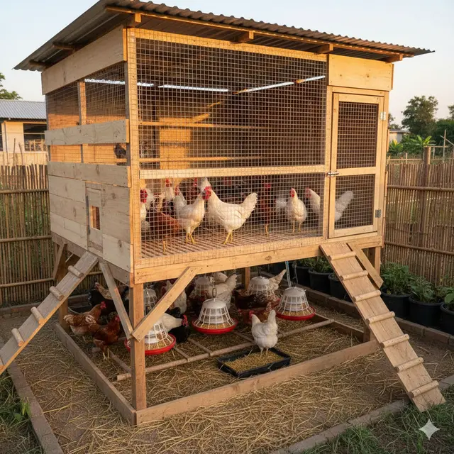 Desain kandang ayam (Foto: Gemini AI)