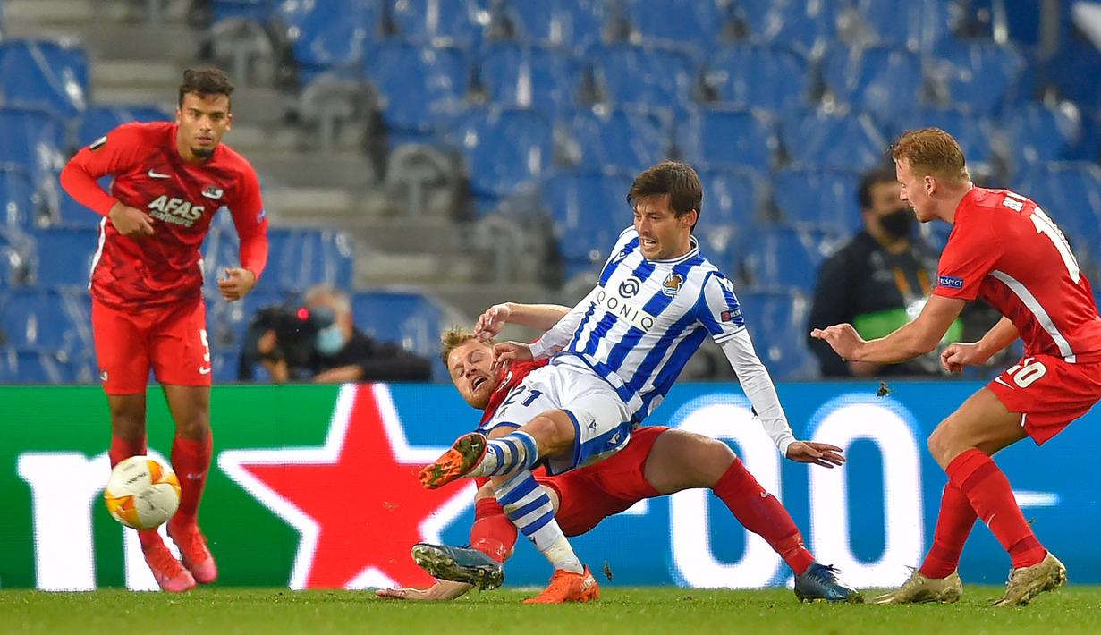 David Silva telah mencetak satu gol melawan Celta Vigo dan dua assist melawan Huesca dalam 13 pertandingan La Liga. (Foto: AFP/Ander Gillenea)