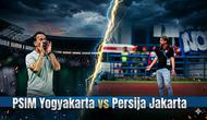 Cover duel pelatih PSIM Yogyakarta versus Persija Jakarta. (Bola.com/Gemini)