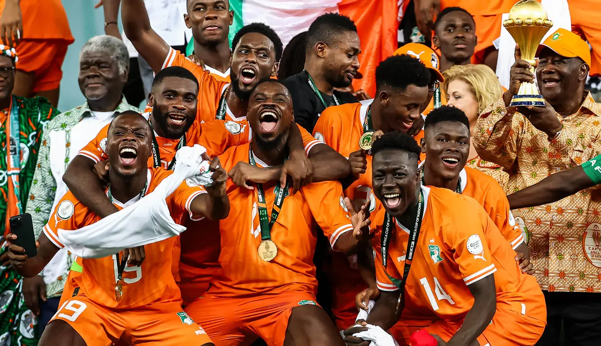 Di final Piala Afrika 2023, Pantai Gading dan Nigeria sama-sama menurunkan skuad terbaiknya. (FRANCK FIFE/AFP)