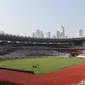 Kondisi Stadion Utama Gelora Bung Karno (SUGBK), Senayan pada Rabu (05/06/2024) menjelang laga Grup F Kualifikasi Piala Dunia 2026. (Bola.com/M Iqbal Ichsan)