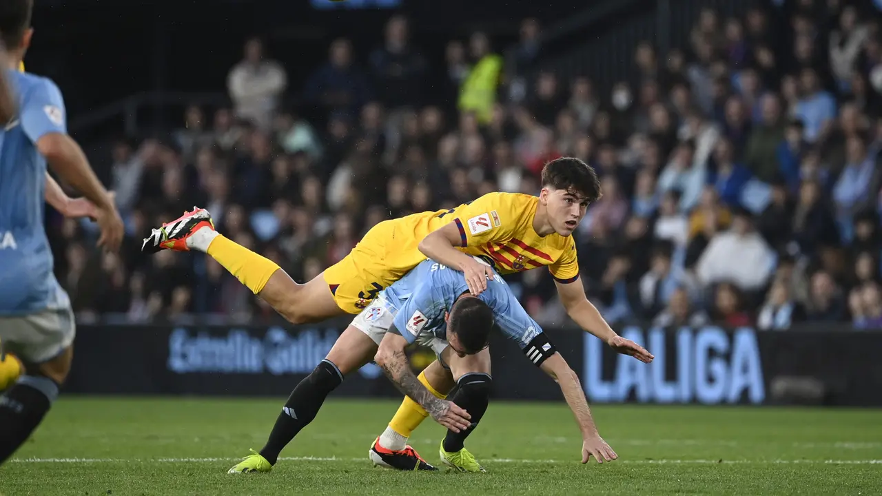 Pau Cubarsi - Celta Vigo Vs Barcelona di La Liga 2023/2024.