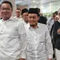 Pasangan bakal calon gubernur dan wakil gubernur DKI Jakarta, Ridwan Kamil dan Suswono saat tiba untuk menjalani pemeriksaan kesehatan di RSUD Tarakan, Jakarta, Jumat (30/8/2024). (Liputan6.com/Angga Yuniar)