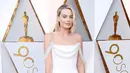 Aktris Australia Margot Robbie saat menghadiri Academy Awards ke-90 di Hollywood, California (4/3). Deretan aktris dan aktor papan atas tampil maksimal untuk mengahadiri acara penghargaan ini. (Frazer Harrison / Getty Images / AFP)