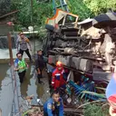 Kronologi Mobil Elf Terjun ke Sungai di Ciawi, Sopir Tewas