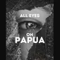 Tagar All Eyes on Papua Menggema di Media Sosial. Soroti Soal Penyerobotan Hutan Adat.&nbsp; foto: Twitter @ibebrumbrapuk