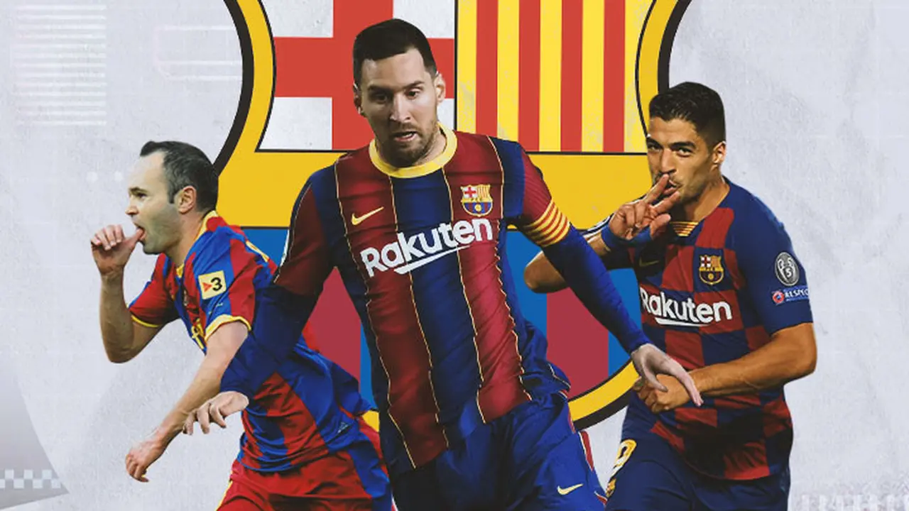Barcelona - Andres Iniesta, Lionel Messi, Luis Suarez