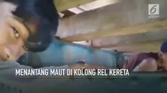 Rekaman dua remaja tanggung menantang maut di kolong jembatan rel kereta api. Aksi yang tidak patut dituru ini, mendapat kecaman dari warganet.