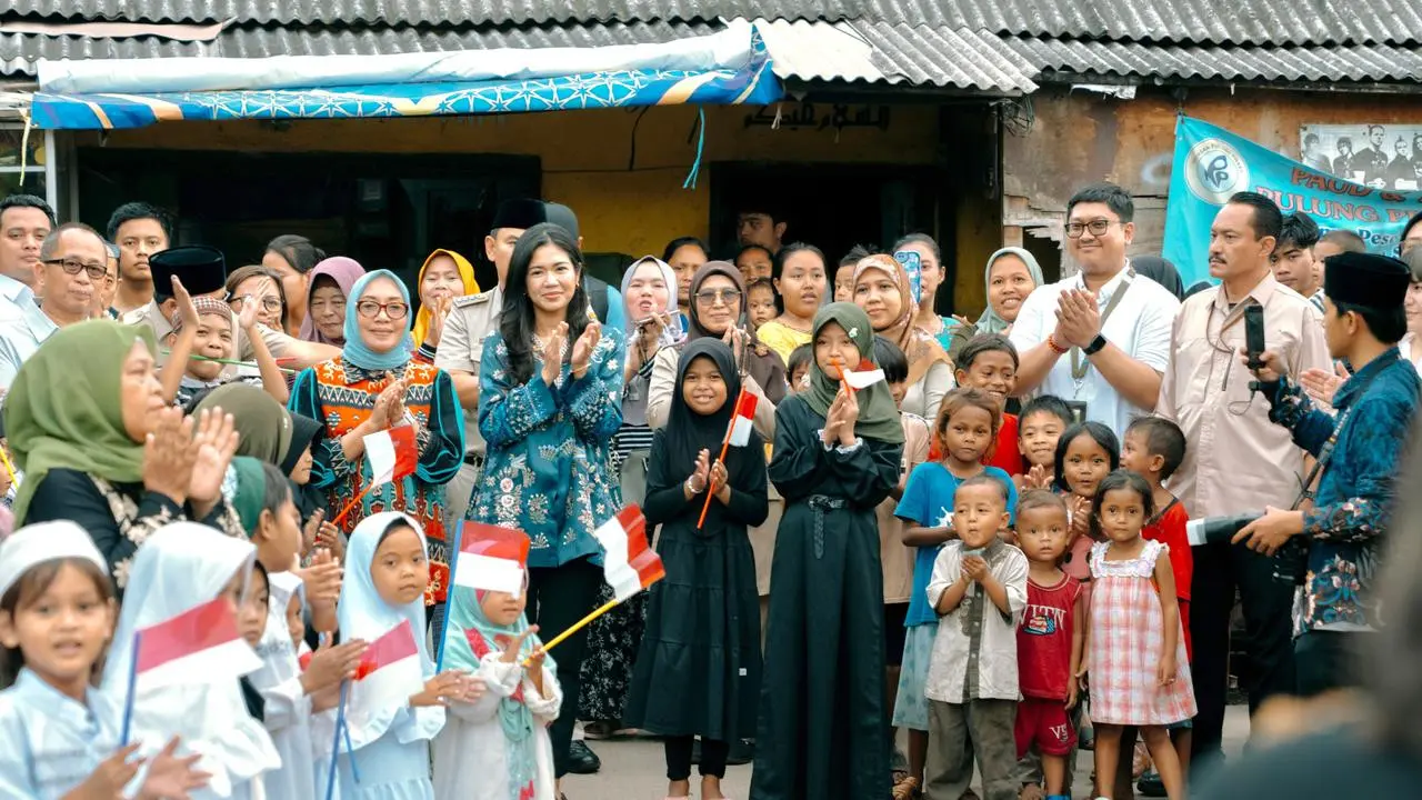 Menggandeng Kementerian Pemberdayaan Perempuan dan Perlindungan Anak KemenPPPA, Lemonilo, berbuka puasa bersama dengan Sekolah Yayasan Pulung Pinasti, di kawasan pesisir Utara, Kalibaru, Cilincing, Jakarta Utara. (Liputan6.com)
