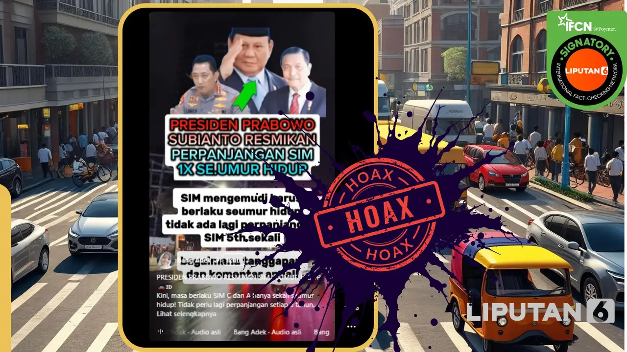 Tangkapan layar hoaks mencatut Presiden Prabowo Subianto