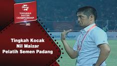 Video tingkah kocak Nil Maizar, pelatih Semen Padang, dalam laga melawan Persija Jakarta.