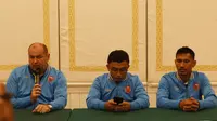 Konferensi pers PSM Makassar jelang menghadapi Lalenok United. (Bola.com/Abdi Satria)