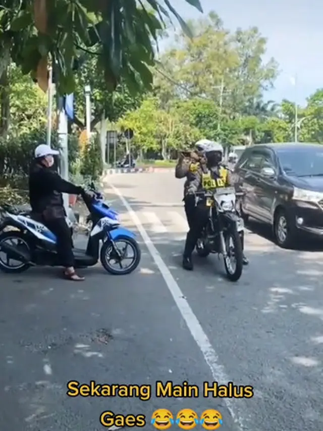 Polisi foto pelanggar (TikTok/@d_day05)