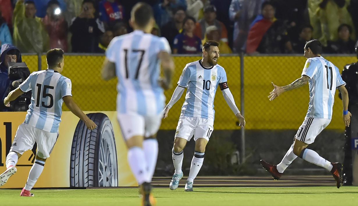 Argentina meraih peringkat keempat pada prangking FIFA dengan perloehan 1325 poin. (AFP/Rodrigo Buenda)