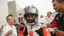 Pebalap Astra Honda Racing Team, Mario Suryo Aji (7), finis kedua pada balapan pertama seri pembuka Asia Talent Cup 2018 di Sirkuit Losail, Qatar. (Astra Honda Racing Team)
