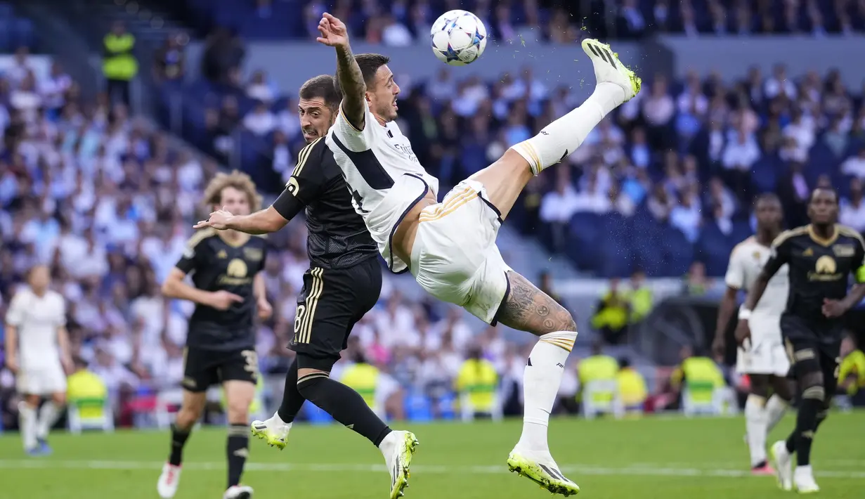 Beruntung, Jude Belingham berhasil mencetak gol di menit-menit akhir laga, El Real pun menang tipis 1-0. (AP Photo/Manu Fernandez)