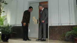 Dalam pertemuan itu, Jokowi mengatakan Tony Blair sempat bertanya kepadanya terkait langkah pemerintahan nanti menghadapi gerakan radikal yang mengatasnamakan agama, Jakarta, (11/9/14). (Liputan6.com/Herman Zakharia)