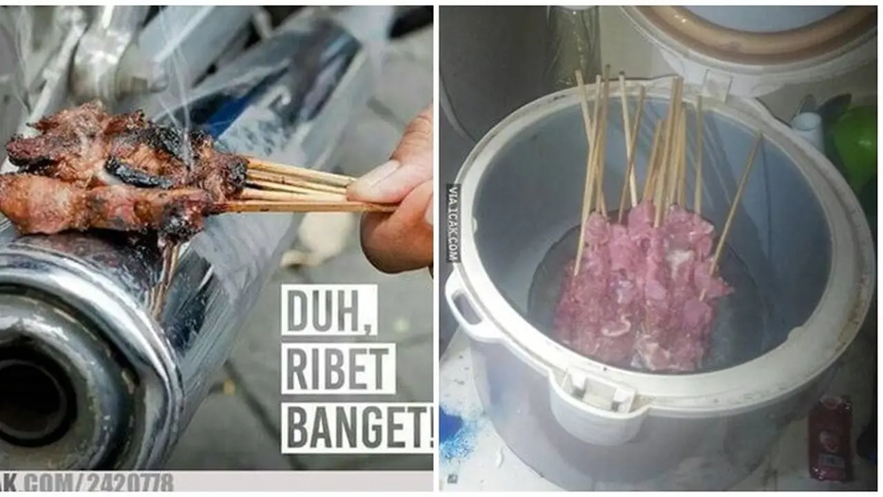 6 Cara Nyeleneh Bakar Sate Ini Bikin Heran,