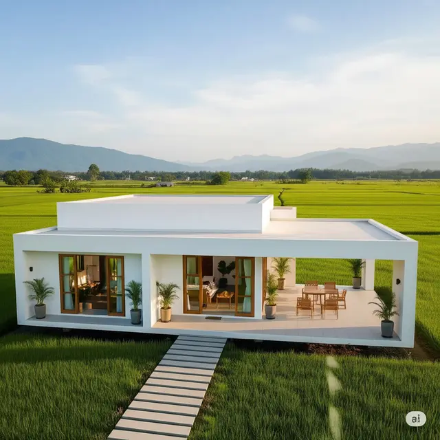 8 Inspirasi Rumah Sederhana Pinggir Sawah Tapi Mewah untuk Hunian Impian