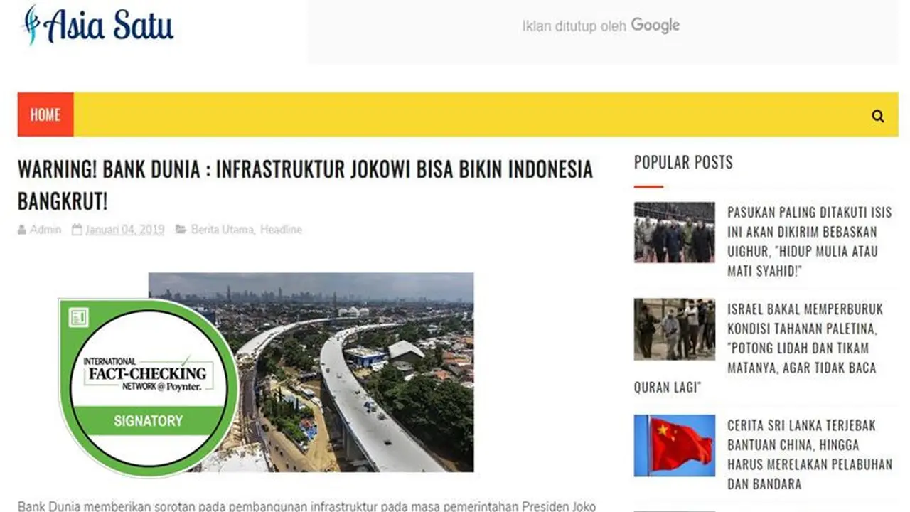 Cek Fakta Berita Bank Dunia