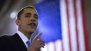 Barack Obama saat kampanye di Central Middle School Gymnasium di Waterloo, Iowa, AS (10/2/2007). Obama mengklaim memiliki warisan ikon anti-perbudakan Abraham Lincoln. (AFP PHOTO / MANDEL NGAN)