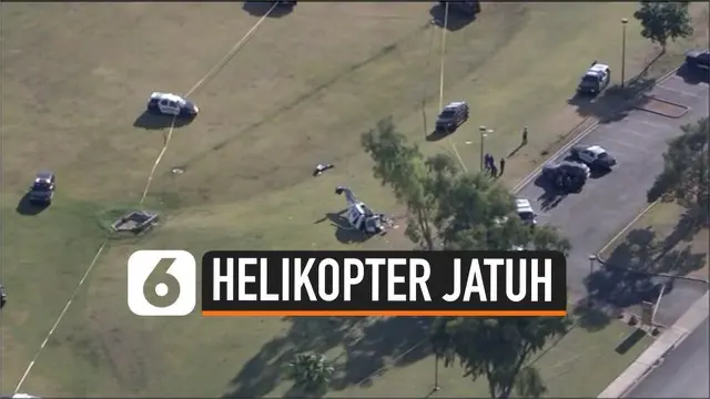 VIDEO: Hancur Berantakan, Helikopter Jatuh Tewaskan 1 Penumpang
