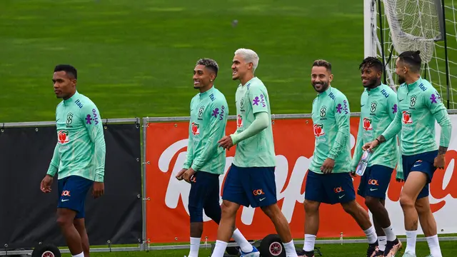 Pemain Brasil Latihan di markas Juventus jelang Piala Dunia 2022