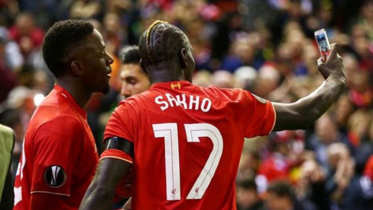 Dua pemain Liverpool, Divock Origi dan Mamadou Sakho (Liputan6)
