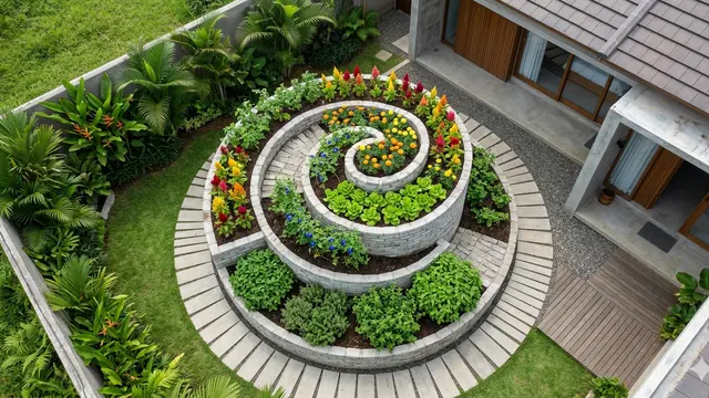 Desain Edible Landscape dengan Kombinasi Bunga dan Tanaman Pangan/Gemini