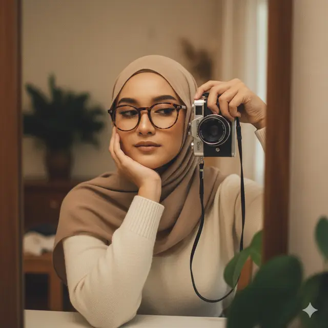 Prompt Gemini AI Foto di Kaca dengan Kamera, Ciptakan Hasil Realistis dan Estetik