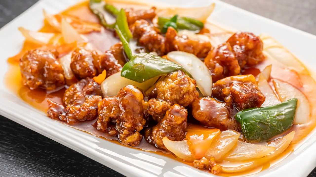 ayam jamur krispi asam manis
