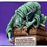 Donald Trump melarang para pengungsi untuk datang ke Amerika Serikat. (Via: twitter.com/brookestimes)