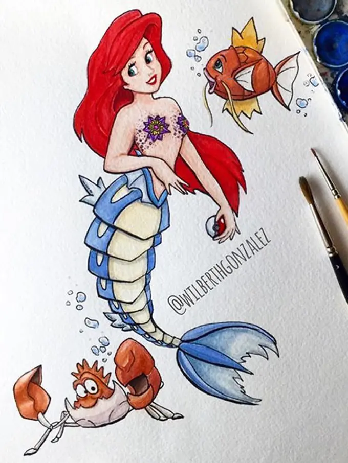 [Bintang] Ketika 10 Putri Disney dan Pokemon Bersatu dalam Satu Tubuh