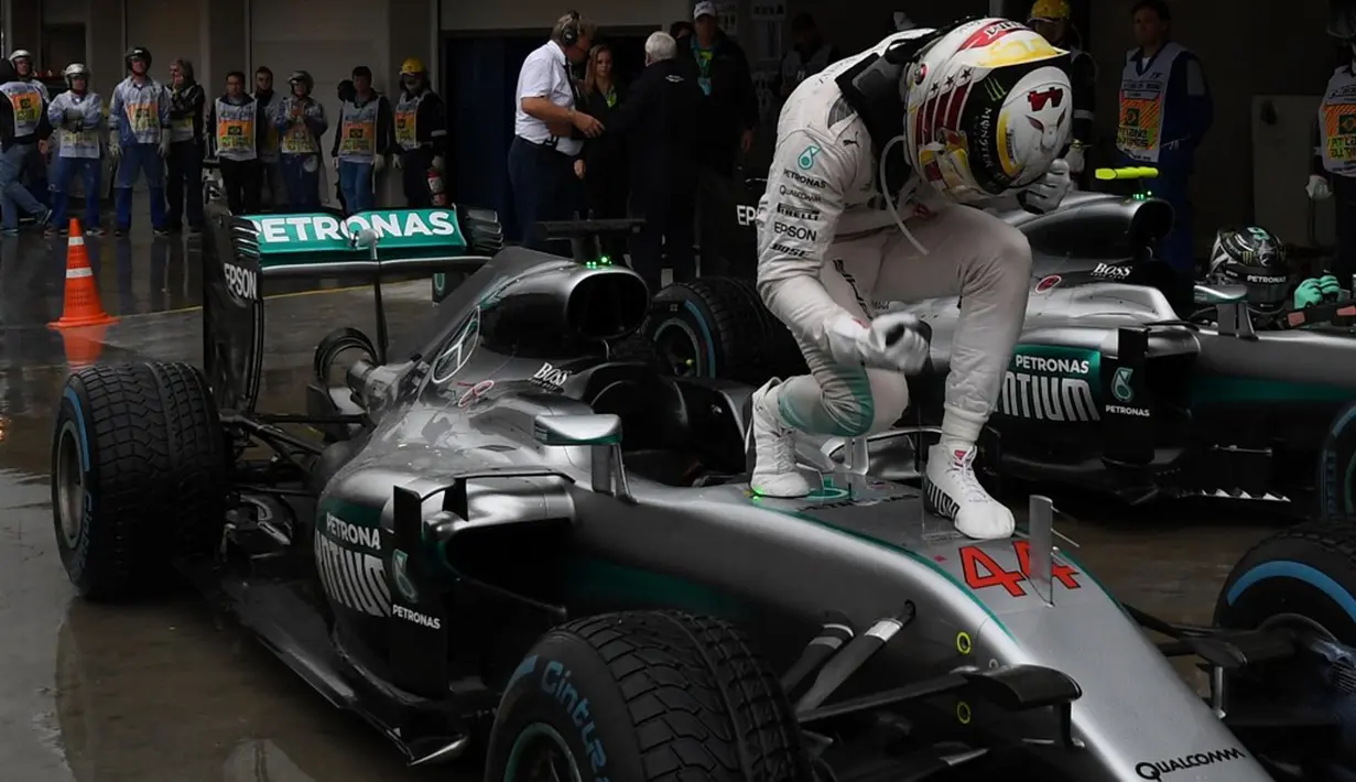 Lewis Hamilton juga sudah mengoleksi 7 podium di balapan F1 musim 2016. (AFP/Vanderlei Almeida)