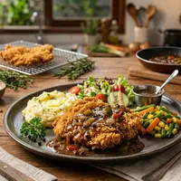 Resep Crispy Chicken Steak Saus Lada Hitam (AI Generated)