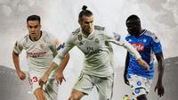 Ilustrasi - Sergio Reguilon, Gareth Bale, Kalidou Koulibaly (Bola.com/Adreanus Titus)