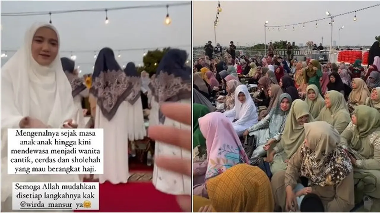 6 Potret Pengajian Wirda Mansur Anak Yusuf Mansur Jelang Tunaikan Haji, Penuh Haru