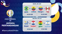 Jadwal dan live streaming Copa America 2021 di Vidio Pekan Ini, 28-29 Juni. (Sumber : dok. vidio.com)