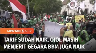 Ribuan pengemudi mitra pengembang moda transportasi online, Selasa (13/09) siang turun ke jalan. Dengan mengenakan atribut dari berbagai perusahaan aplikasi moda transportasi online, mereka menyuarakan protes terhadap kenaikan harga BBM.