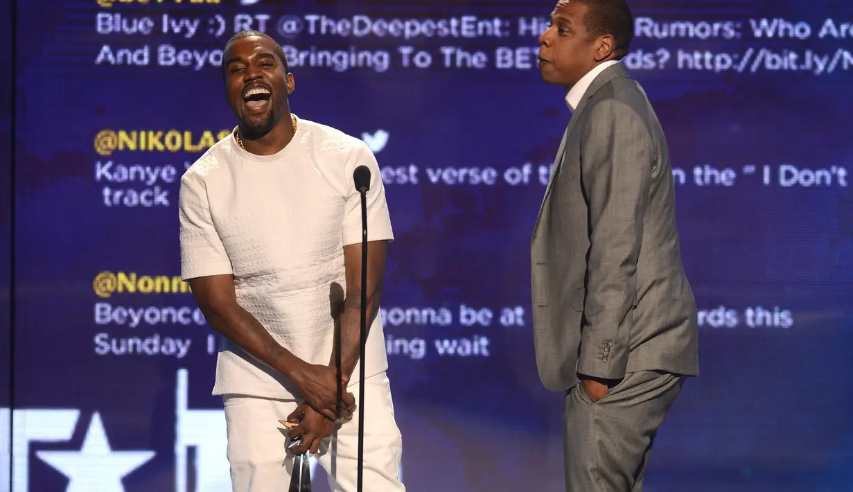 "Aku sangat sakit hati karena dia tak hadir," ujar Kanye West. (MICHAEL BUCKNER / GETTY IMAGES NORTH AMERICA / AFP)