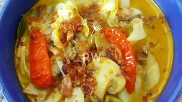 Resep gulai jamur kancing. (dok. Cookpad @makanapahariini)