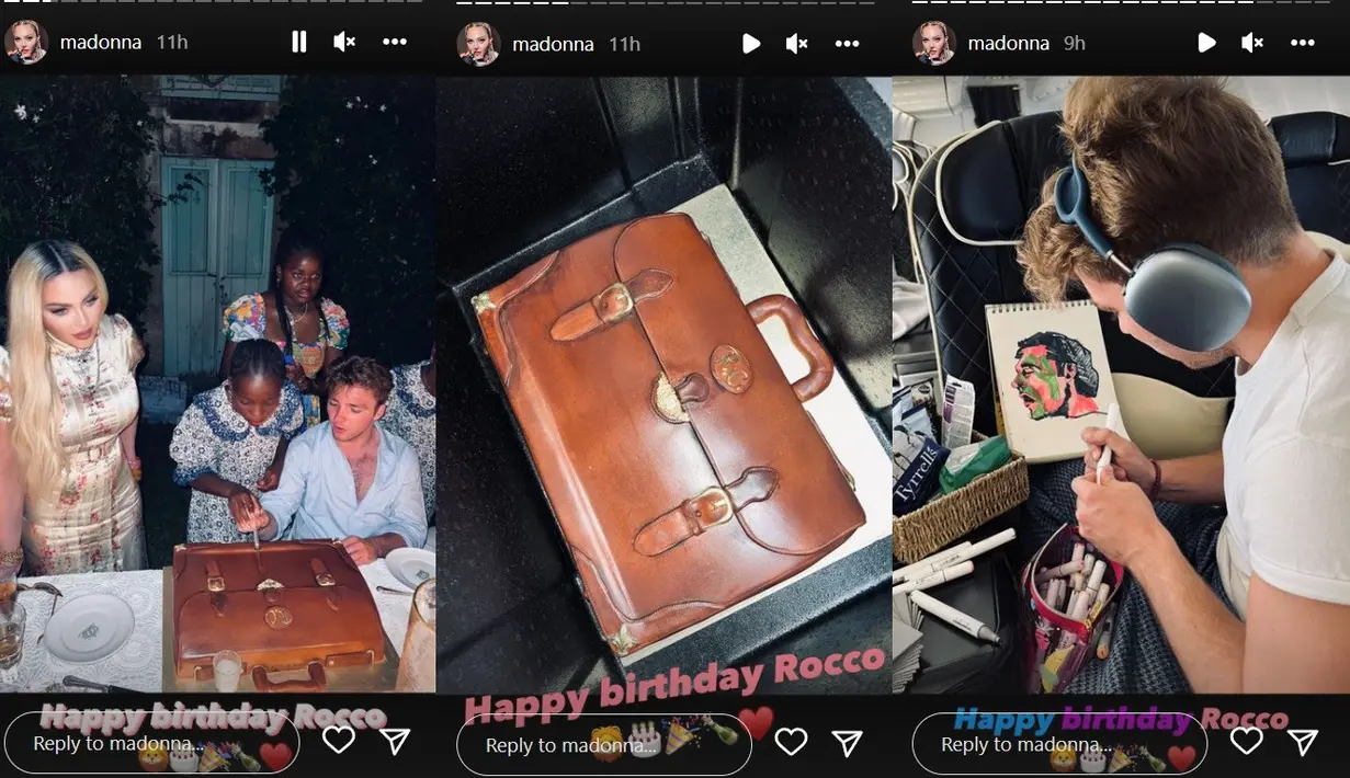 Unggahan Madonna soal ultah Rocco Ritchie. (Foto: Instagram/ madonna)