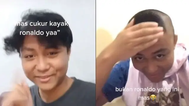 Pria Ini Pengen Cukur Rambut Bak Cristiano Ronaldo, Hasilnya Ngakak