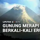 Gunung Merapi Berkali-kali Erupsi
